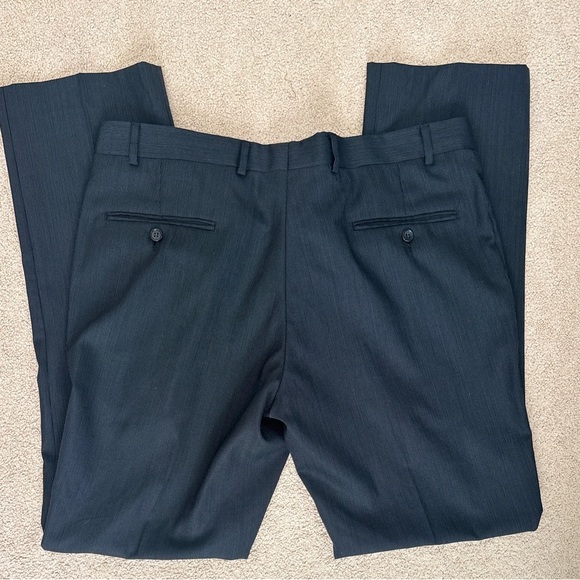 Men’s Dress Pants 38R –Navy Pinstripe –Wool Blend| NWOT| Arturo Calle Black Line - Picture 9 of 10